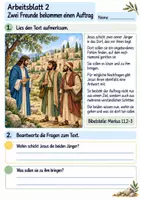Vorschau - Arbeitsblätter - Jesus zieht in Jerusalem ein | Religion Klasse 4 Arbeitsblätter | Evangelische Religionslehre | 10 Arbeitsblätter als PDF - Seite 2