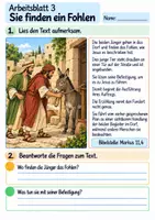 Vorschau - Arbeitsblätter - Jesus zieht in Jerusalem ein | Religion Klasse 4 Arbeitsblätter | Evangelische Religionslehre | 10 Arbeitsblätter als PDF - Seite 3