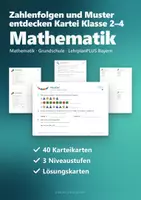 Vorschau - Arbeitsblätter - Zahlenfolgen und Muster Klasse 2–4 Kartei – 40 Karten Mathe Grundschule: Regeln finden, Lücken, Plättchenmuster mit Lösungen - Deckblatt