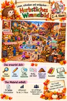 Vorschau - Arbeitsblätter - Wimmelbild - Lesen, schreiben und entdecken zu Halloween und Herbst - Deckblatt