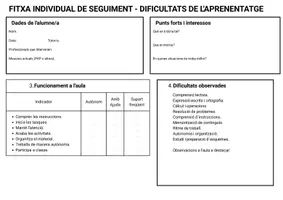Vista previa - Refuerzo / NEE / Materiales de apoyo - PLANTILLA FITXA INCLUSIÓ EDUCATIVA (CATALÀ) - página 3
