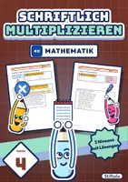 Vorschau - Arbeitsblätter - Schriftlich multiplizieren Klasse 4 | Übungsheft mit Übertrag, zweistellig | mit Lösungen - Deckblatt