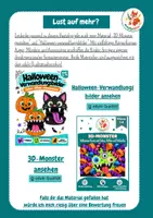 Vorschau - Mal- und Bastelvorlagen - Halloween Bastelpaket Grundschule – 5 Bastelideen: Monster, 3D-Gruselfriedhof, Verwandlungsbilder & bewegliche Skelette | Kunst Klasse 1–4 - Seite 2