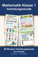 Vorschau - Arbeitsblätter - Mathematik Klasse 1 Vertretungsstunde - Minus und Geometrische Formen - Deckblatt