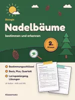 Vorschau - Arbeitsblätter - Nadelbäume bestimmen Biologie 2. Klasse Arbeitsblätter - Deckblatt