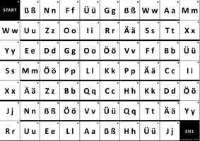 Vorschau - Spiele - Brettspiel: deutsches Alphabet (Druckschrift) - Deckblatt