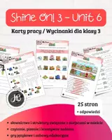 zapowiedź - Materiały do Shine On! 3 Unit 6 – My Town – karty pracy – wklejki/wycinanki - strona 1