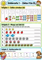 Vorschau - Arbeitsblätter - Mathematik Klasse 1 Vertretungsstunde - Zahlen bis 10 und Plus - Seite 1