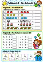 Vorschau - Arbeitsblätter - Mathematik Klasse 1 Vertretungsstunde - Zahlen bis 10 und Plus - Seite 2