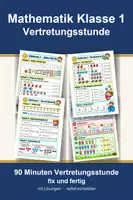 Vorschau - Arbeitsblätter - Mathematik Klasse 1 Vertretungsstunde - Zahlen bis 10 und Plus - Deckblatt