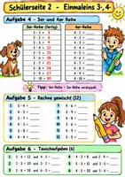 Vorschau - Arbeitsblätter - Mathematik Klasse 2 Vertretungsstunde - Einmaleins 1-5, Plus/Minus bis 100 - Seite 2