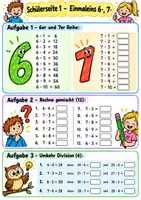 Vorschau - Arbeitsblätter - Vertretung Klasse 2 – Deutsch und Mathematik: 4 Materialien für die Grundschule - Seite 1