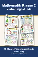 Vorschau - Arbeitsblätter - Vertretung Klasse 2 – Deutsch und Mathematik: 4 Materialien für die Grundschule - Deckblatt