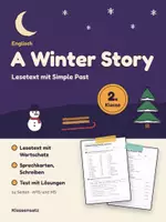 Vorschau - Arbeitsblätter - Winter Story Englisch 2. Klasse Lesetext Simple Past - Deckblatt