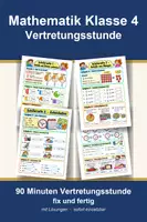 Vorschau - Arbeitsblätter - Mathematik Grundschule Klasse 1–4 – 8 Materialien für Vertretung und Wiederholung - Deckblatt