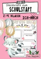 Vorschau - Arbeitsblätter - Steckbrief Waschbärklasse 2.-4. Klasse Ich-Buch / Portfolio - Deckblatt