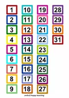 Προεπισκόπηση - Flashcards - Ημερολόγιο - οι Ημέρες, οι Μήνες & οι 4 εποχές - Σελίδα 1
