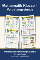 Vorschau - Arbeitsblätter - Mathematik Klasse 4 Vertretungsstunde - Schriftlich Mal und Dividieren - Deckblatt