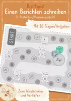 Vorschau - Spiele - Brettspiel Berichte schreiben & Präteritum & Plusquamperfekt 🎲 - Deckblatt
