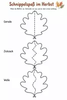 Vorschau - Arbeitsblätter - Gratis: Schneideübungen Herbst – Schnippelspaß für Kita & Kindergarten - Seite 1