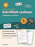 Vorschau - Arbeitsblätter - Schriftlich multiplizieren und dividieren 4. Klasse VS - Deckblatt