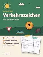 Vorschau - Arbeitsblätter - Verkehrsschilder und Radfahrprüfung Sachunterricht 4. Klasse - Deckblatt