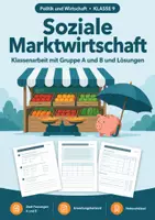 Vorschau - Test - Soziale Marktwirtschaft, Klassenarbeit, Klasse 9 - Deckblatt