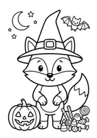 Vorschau - Mal- und Bastelvorlagen - Halloween Fuchsklasse - Ausmalbilder - Seite 2