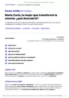 Vista previa - Unidades / Secuencias / Situaciones de Aprendizaje - Marie Curie, la mujer que transformó la ciencia – Junior Report - página 1