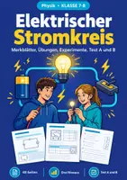 Vorschau - Arbeitsblätter - Elektrischer Stromkreis, Themenmappe, Klasse 7-8 - Deckblatt