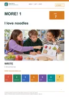 Vorschau - Stundenentwürfe - MORE! 1 Unit 7 (LP 2023) • ENGLIVA WRITE: I love noodles – Geführtes Schreiben - Deckblatt