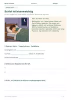 Vorschau - Arbeitsblätter - Warum müssen wir schlafen? – Schlaf & Erholung | Arbeitsheft | Klasse 5–7 - Seite 1