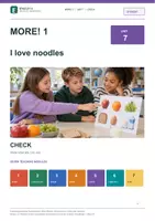 Vorschau - Unterrichtsreihen - MORE! 1 Unit 7 (LP 2023) • ENGLIVA CHECK: I love noodles – Formativer Test - Deckblatt