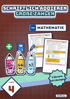 Vorschau - Arbeitsblätter - Schriftlich addieren Klasse 4 | Übungsheft große Zahlen und Überschlag | mit Lösungen - Deckblatt
