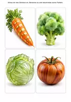Vorschau - Arbeitsblätter - Obst und Gemüse – Kostenlose Arbeitsblätter für Kita - Seite 2