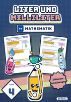 Vorschau - Arbeitsblätter - Liter und Milliliter Klasse 4 | Übungsheft Rauminhalte umrechnen | mit Lösungen - Deckblatt