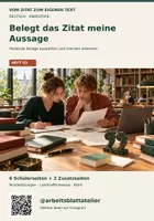 Vorschau - Unterrichtsreihen - Belegt das Zitat meine Aussage Deutsch Oberstufe
Passende Belege auswählen und Grenzen erkennen · Heft 3 - Deckblatt