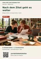 Vorschau - Unterrichtsreihen - Nach dem Zitat geht es weiter Deutsch Oberstufe
Belege erklären und argumentativ nutzen · Heft 4 - Deckblatt