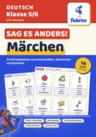 Vorschau - Spiele - Märchen Erklärspiel | Wörter umschreiben, Wortschatz | 30 Karten, 3 Stufen | LRS | Klasse 5–6 - Deckblatt