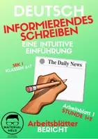 Vorschau - Arbeitsblätter - Intuitive Einführung ins "Informierende Schreiben" (Bericht AB 1) - Deckblatt