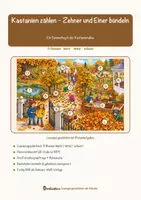 Vorschau - Arbeitsblätter - Kastanien zählen – Zehner und Einer bündeln – Lesespurgeschichte mit Rätselaufgaben (Klasse 2) - Seite 1