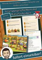 Vorschau - Arbeitsblätter - Rekorde beim Erntefest – Längen, Gewichte und Größen umrechnen – Lesespurgeschichte mit Rätselaufgaben (Klasse 5) - Deckblatt