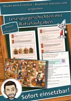 Vorschau - Arbeitsblätter - Brüche beim Erntefest – Bruchteile erkennen und vergleichen – Lesespurgeschichte mit Rätselaufgaben (Klasse 6) - Deckblatt