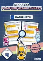 Vorschau - Arbeitsblätter - Maßstab Klasse 4 | Übungsheft Plan und Wirklichkeit, Vergrößern, Karten | mit Lösungen - Deckblatt