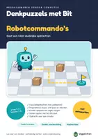 Voorbeeld - Programmeren zonder computer: robotcommando’s | Groep 7–8 | Met antwoorden - Voorblad
