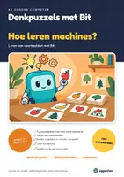Voorbeeld - AI zonder computer: hoe leren machines? | Groep 7–8 | Met antwoorden - Voorblad