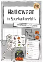 Vorschau - Stundenentwürfe - Halloween im Sportunterricht - 1 Material, 3 Spiele - Deckblatt
