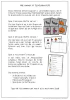 Vorschau - Stundenentwürfe - Halloween im Sportunterricht - 1 Material, 3 Spiele - Seite 1