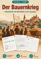 Vorschau - Arbeitsblätter - Bauernkrieg, Arbeitsheft, Klasse 8 - Deckblatt