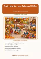 Vorschau - Arbeitsblätter - Sankt Martin – vom Teilen und Helfen – Lesespurgeschichte mit Rätselaufgaben (Klasse 2) - Seite 1